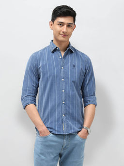 U.S. Polo Assn. Denim Co. - Men Pure Cotton Slim Fit Shirt