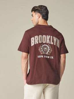 U.S. Polo Assn. Denim Co. - Men Oversized Fit Typographic Printed T- Shirt