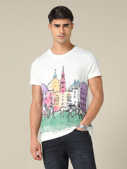 U.S. Polo Assn. Denim Co. - Men Graphic Printed Muscle Fit T-Shirt