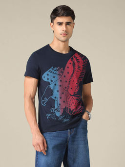 U.S. Polo Assn. Denim Co. - Men Graphic Printed Muscle Fit T-Shirt