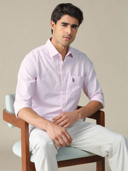 U.S. POLO ASSN. - U.S.Polo Association Men Pure Cotton Vertical Striped Shirt