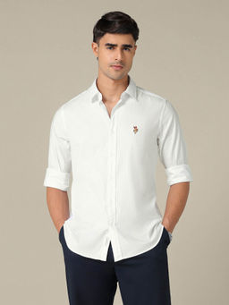 U.S. POLO ASSN. - U.S.Polo Association Men Tailored Fit Textured Shirt