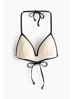 H&M - Women White Push-Up Triangle Bikini Top