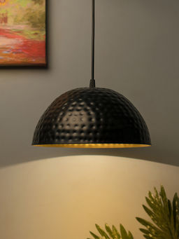 Homesake - Black Hammered Pendant Lamp 10Inch