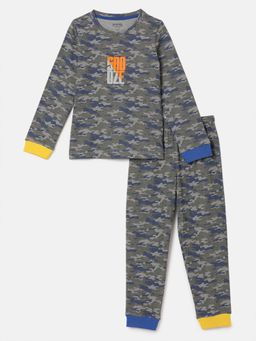 mackly - Boys Printed Pyjama - Grey (Set of 2)
