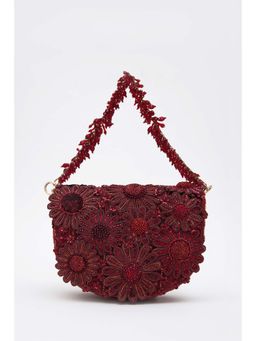 DOUX AMOUR - Fiona Maroon Clutch