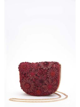 DOUX AMOUR - Fiona Mini Maroon Clutch