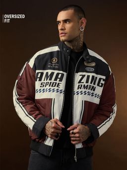 The Souled Store - Official Marvel Spider-Man: Peter Parker Men Racer Jacket