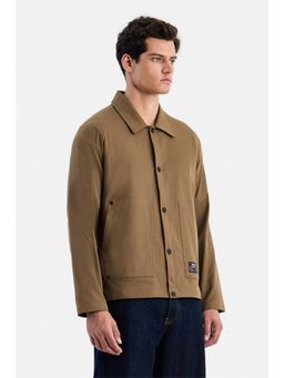 Snitch - Brown Washed Full Sleeves Regular Casual Jacket for Men