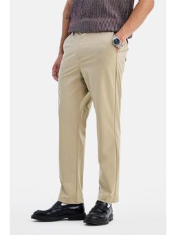 Snitch - Beige Washed Relaxed Resort/Vacation Trouser for Men