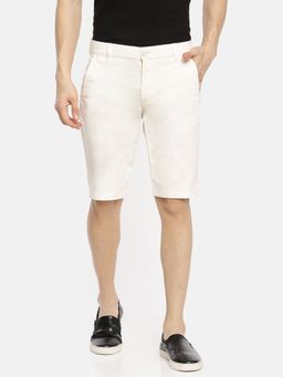 The Indian Garage Co - Men White Slim Fit Solid Mid-Rise Shorts