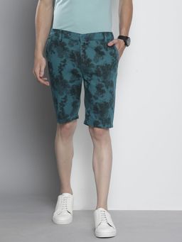 The Indian Garage Co - Men Green Slim Fit Printed Mid-Rise Shorts