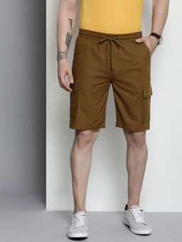 The Indian Garage Co - Men Brown Slim Fit Solid Mid-Rise Shorts