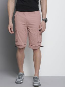 The Indian Garage Co - Men Mauve Relaxed Fit Solid Mid-Rise Shorts