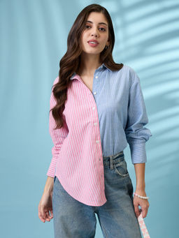 Globus - Women Multi-Color Cotton Colorblock Shirt