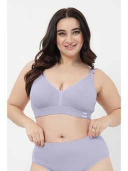 Zelena - Moulded Maternity Bra Wirefree Full Coverage Feeding Bra Blue