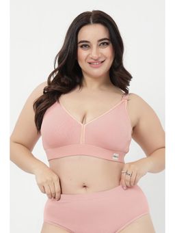 Zelena - Moulded Maternity Bra Wirefree Full Coverage Feeding Bra Rose Gold