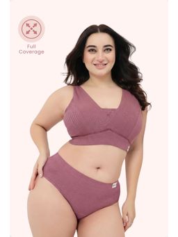 Zelena - Fixed Padded Maternity and Nursing Bra Cotton Ribbed Wirefree Bra Blush