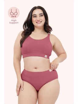 Zelena - Full Coverage Maternity and Nursing Bra Ribbed Feeding Bra Blush