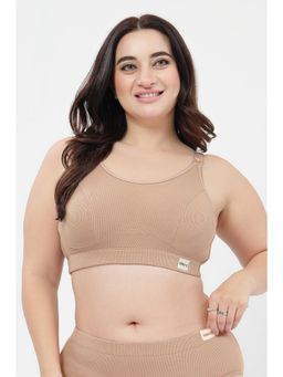 Zelena - Full Coverage Maternity and Nursing Bra Ribbed Feeding Bra Skin