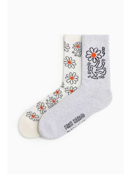 H&M - Men Grey 2-Pack Socks
