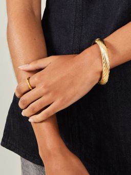 Accessorize London - Women Gold Textured Kada
