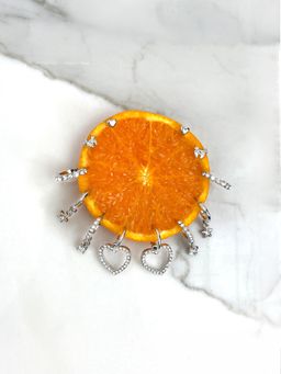 Accessorize London - Women Pave Heart Stud and Hoop Earrings (Pack of 6)