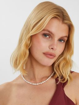 Accessorize London - Women White Pearl Beaded Necklace
