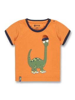 3PIN - Infant Cotton Orange Cartoon Printed Half Sleeve T-Shirt