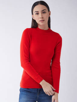 RVK - Women Red Solid Sweater