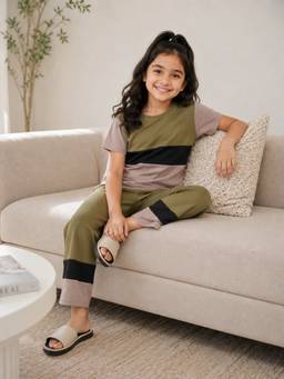 Slumber Jill - Kids Mossy Meadows Slumber Cotton Co-Ord Set