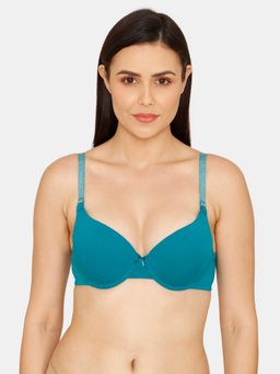 Zivame - Beautiful Basics Push-up Wired Medium Coverage Bra - Kayaking - Blue