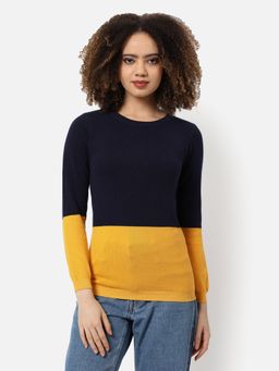 Campus Sutra - Women Colorblock Casual Winter Sweater