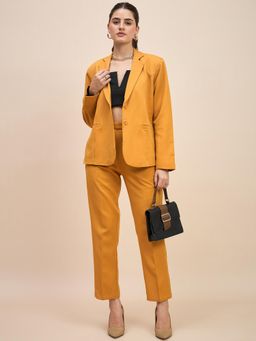 BRINNS - Mustard Plus Size Women Blazer with Trouser Regular Fit Formal Suit (Set of 2)