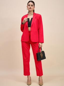 BRINNS - Red Plus Size Women Blazer with Trouser Regular Fit Formal Suit (Set of 2)
