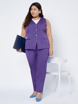 BRINNS - Indigo Women Plus Size Waistcoat and Trouser Formal Suit (Set of 2)
