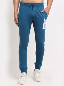 Club York - Men Teal Printed Joggers