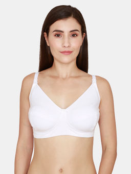 Zivame - True Curve Double Layered Non Wired Full Coverage Maternity Support Bra - White