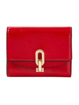 Accessorize London - Patent Lock Wallet Purse Red Solid
