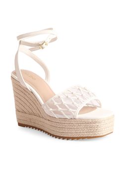 Aldo - Dellen Synthetic White Textured Espadrilles