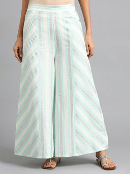 W - Blue Striped Culottes