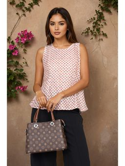 ZNKL - Crochet Round Neck Sleeveless White Top