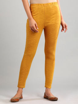 Aurelia - Mustard Yarn-Dyed Winter Tights