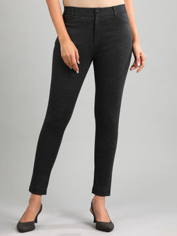 Aurelia - Black Yarn-Dyed Winter Trousers