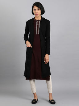 W - Black Longline Cardigan