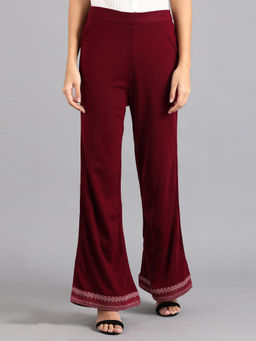 W - Maroon Parallel Pants