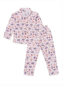 KOALA KIDZ - White Printed Shirt and Pyjama