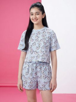 Lil Tomatoes - Blue Printed T-Shirt and Shorts