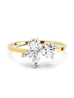 Sparkles - Lab-Grown 0.46 CTW Diamond Ring for Women in 14K Yellow Gold