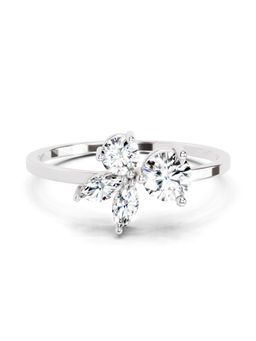 Sparkles - Lab-Grown 0.46 CTW Diamond Ring for Women in 14K Silver